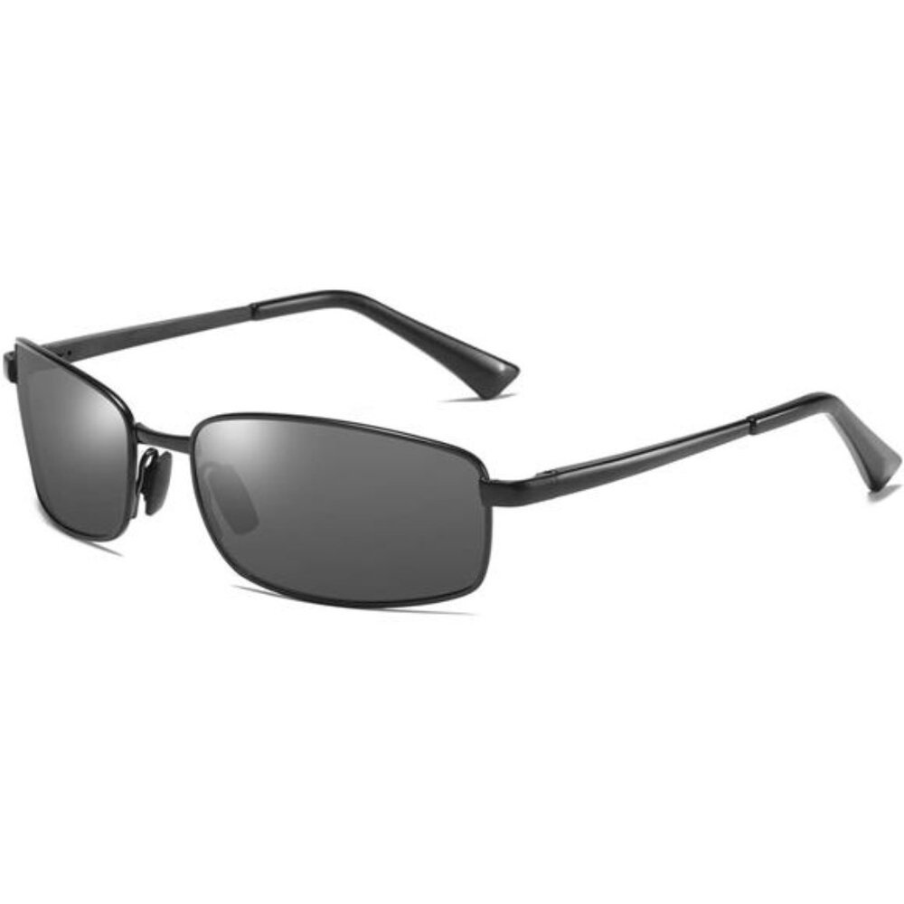 Polarized Sunglasses Men Women Rectangular Metal Frame Large Classic Style Shade